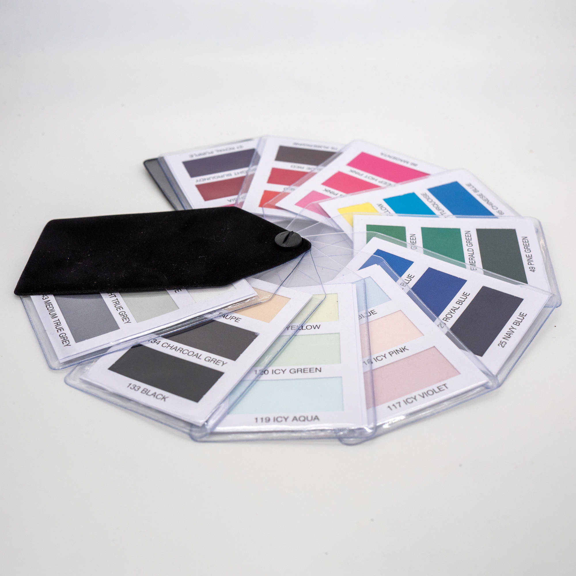 Seasonal Winter Fan fanned out showing all colours