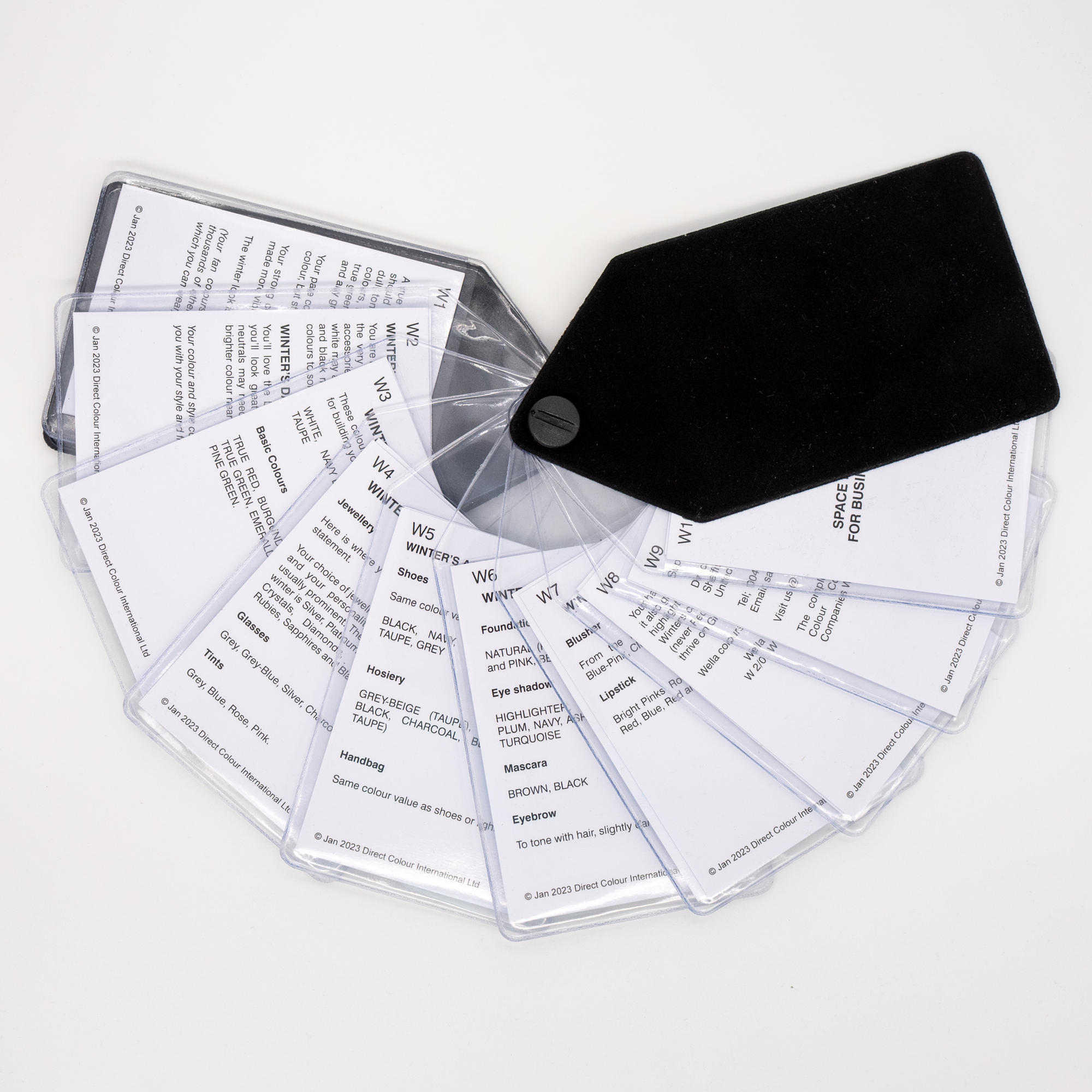Seasonal Winter Fan back of cards